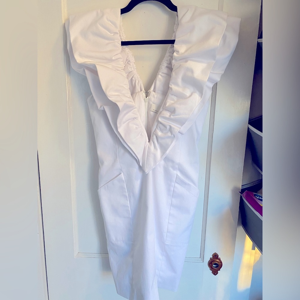 Fleur Du Mal V-neck Mini Dress, White, Size 1
